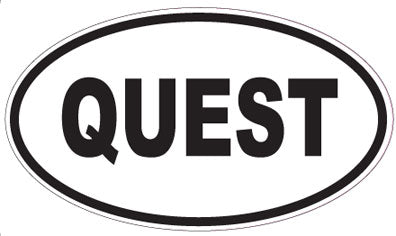 QUEST - Oval Magnet