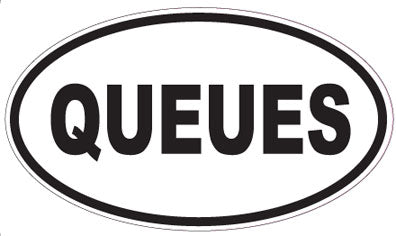 QUEUES - Oval Sticker
