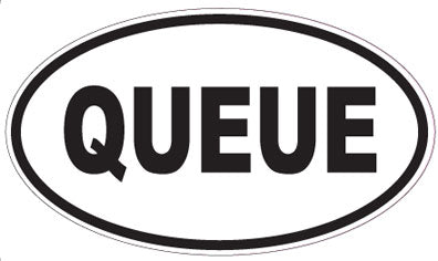 QUEUE - Oval Magnet