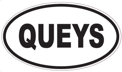 QUEYS - Oval Sticker