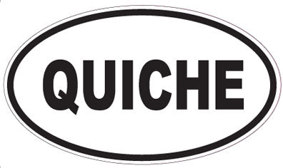 QUICHE - Oval Sticker