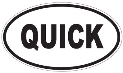 QUICK - Oval Sticker