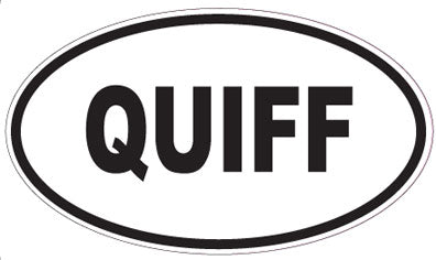 QUIFF - Oval Sticker