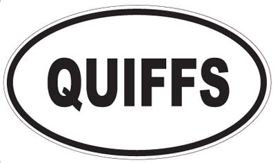QUIFFS - Oval Sticker