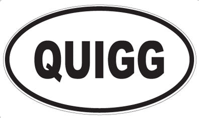 QUIGG - Oval Magnet