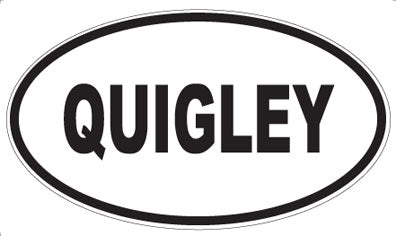 QUIGLEY - Oval Sticker