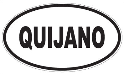QUIJANO - Oval Magnet