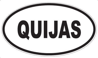 QUIJAS - Oval Magnet