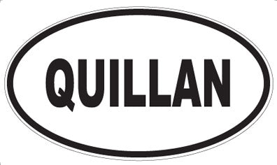 QUILLAN - Oval Sticker