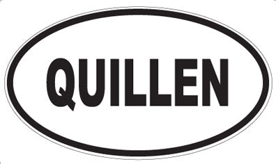 QUILLEN - Oval Magnet
