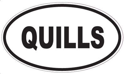 QUILLS - Oval Sticker