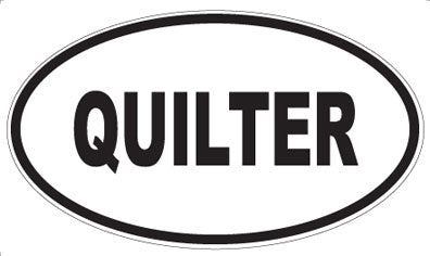 QUILTER - Oval Sticker