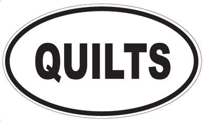 QUILTS - Oval Sticker