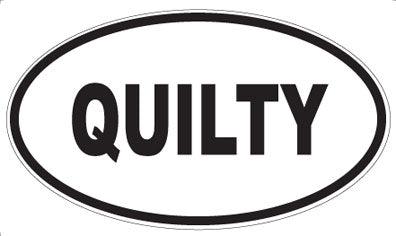 QUILTY - Oval Magnet