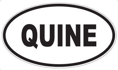 QUINE - Oval Magnet