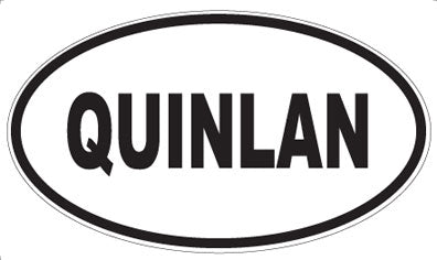 QUINLAN - Oval Magnet