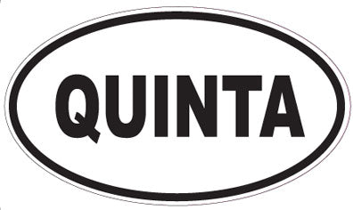 QUINTA - Oval Sticker