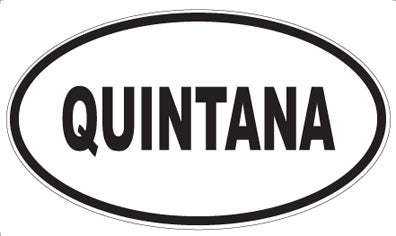 QUINTANA - Oval Magnet
