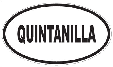 QUINTANILLA - Oval Magnet