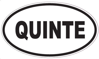 QUINTE - Oval Sticker