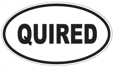 QUIRED - Oval Sticker