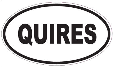 QUIRES - Oval Sticker