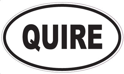 QUIRE - Oval Magnet