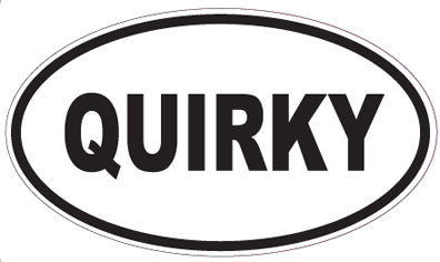 QUIRKY - Oval Sticker