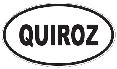 QUIROZ - Oval Sticker