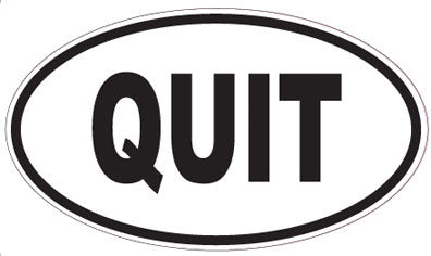 QUIT - Oval Sticker