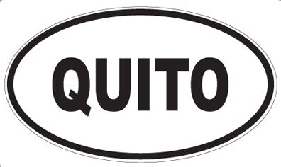 QUITO - Oval Magnet