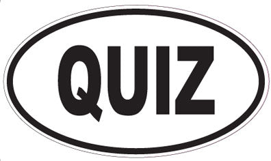 QUIZ - Oval Sticker