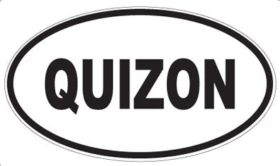 QUIZON - Oval Magnet
