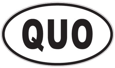 QUO - 3 Letter Initials Oval Sticker