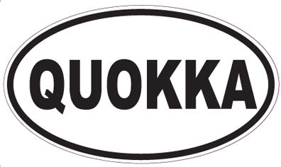 QUOKKA - Oval Sticker