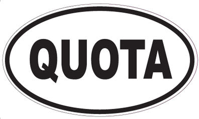 QUOTA - Oval Sticker