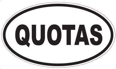 QUOTAS - Oval Sticker