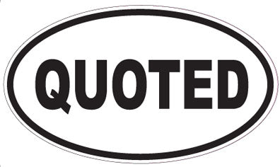 QUOTED - Oval Sticker