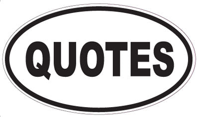 QUOTES - Oval Sticker