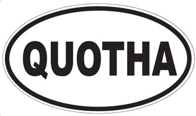 QUOTHA - Oval Sticker