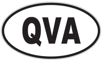 QVA - 3 Letter Initials Oval Sticker