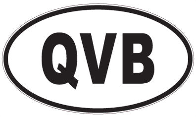 QVB - 3 Letter Initials Oval Sticker