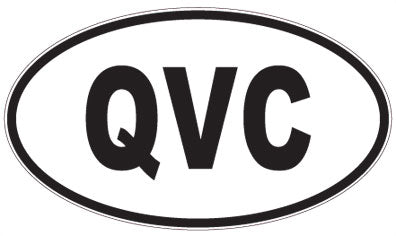 QVC - 3 Letter Initials Oval Sticker