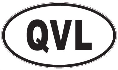 QVL - 3 Letter Initials Oval Sticker