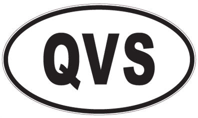 QVS - 3 Letter Initials Oval Sticker