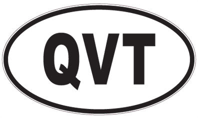 QVT - 3 Letter Initials Oval Sticker