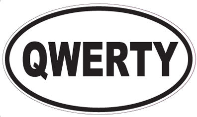 QWERTY - Oval Sticker