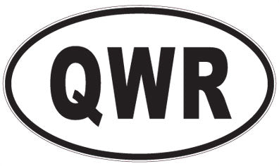 QWR - 3 Letter Initials Oval Sticker