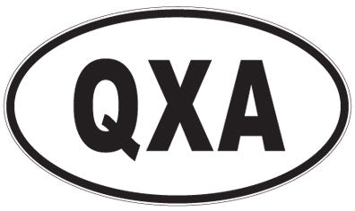 QXA - 3 Letter Initials Oval Sticker