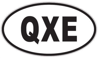 QXE - 3 Letter Initials Oval Sticker